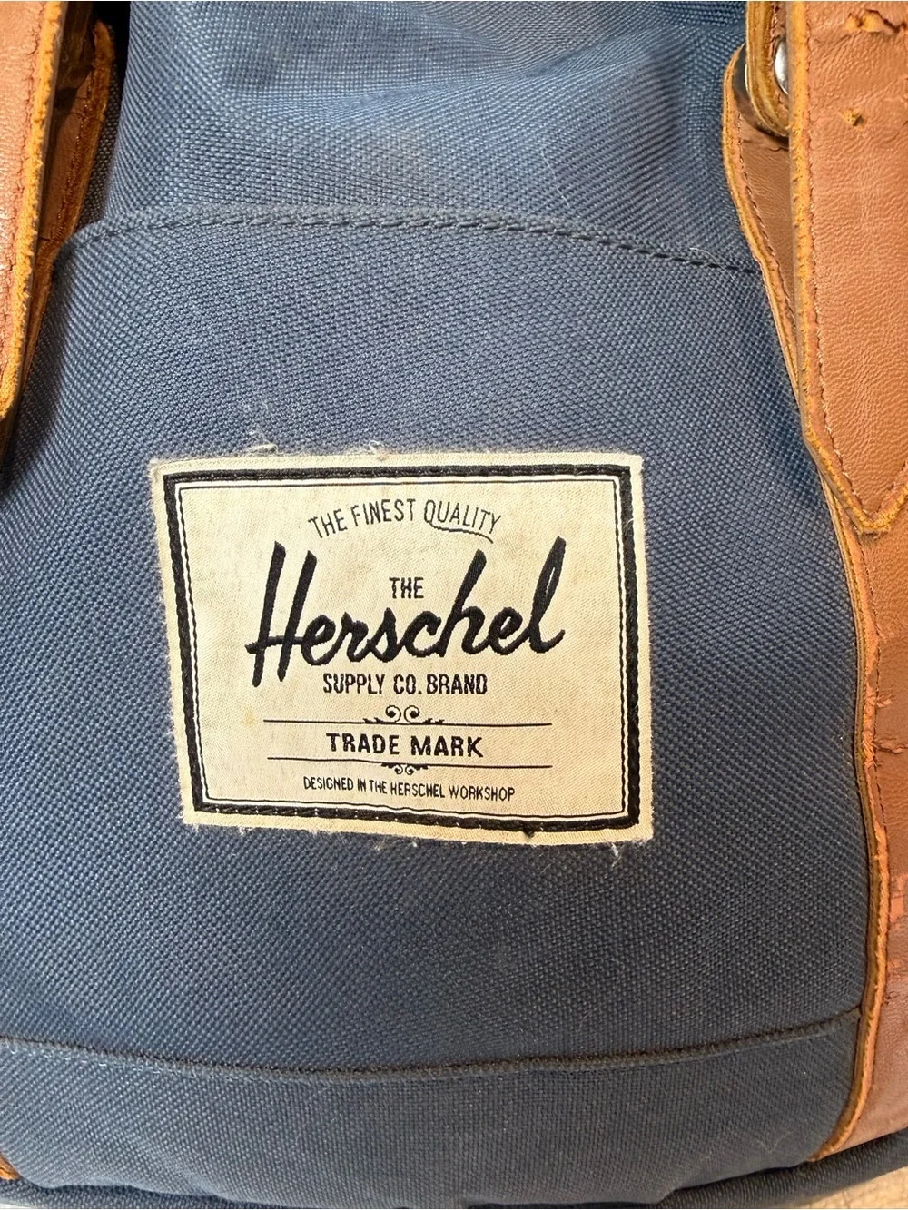 Herschel Supply Co. Little America Laptop Backpack Navy/Tan Canvas